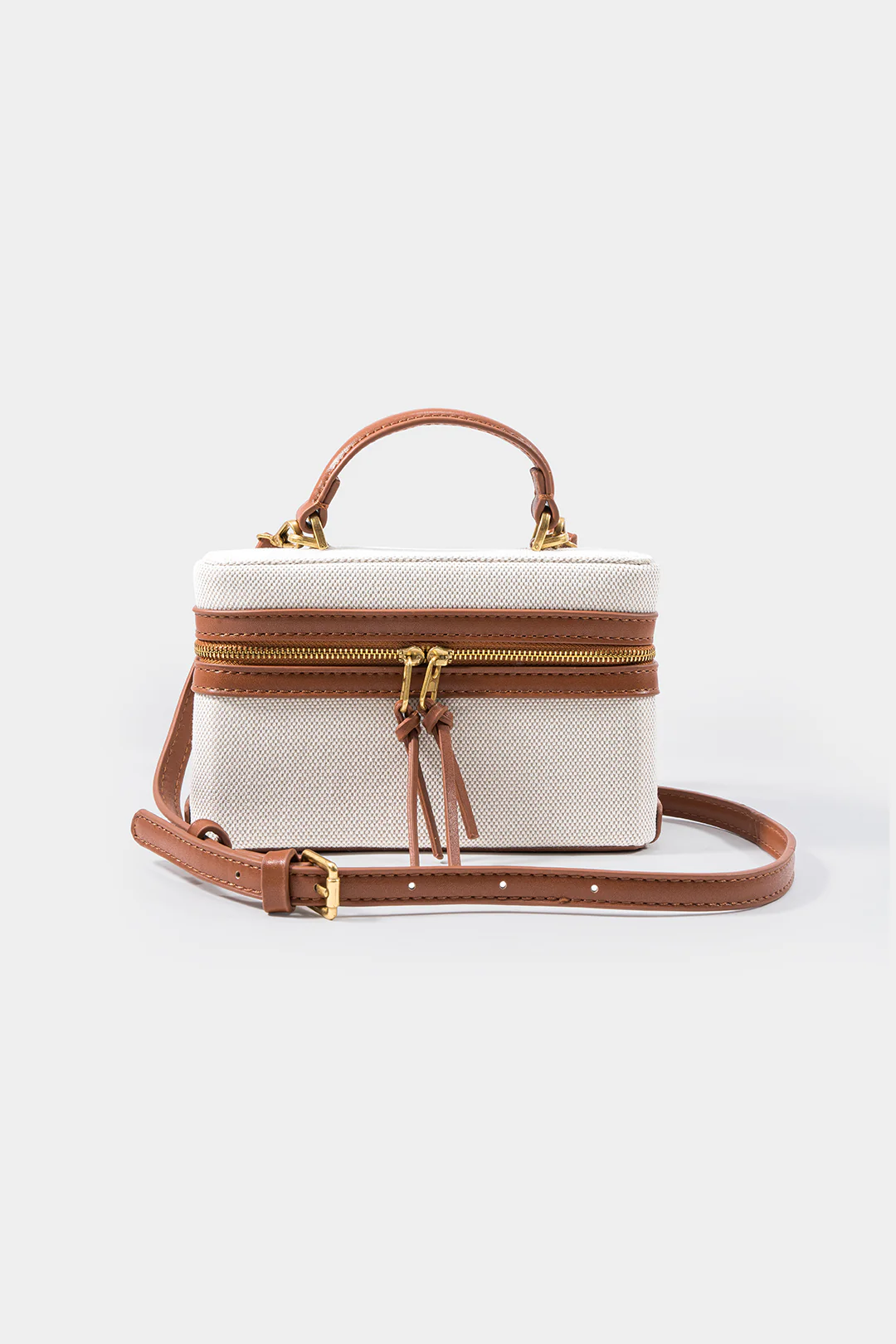 Faux Leather Patchwork Metallic Chain Tote Bag