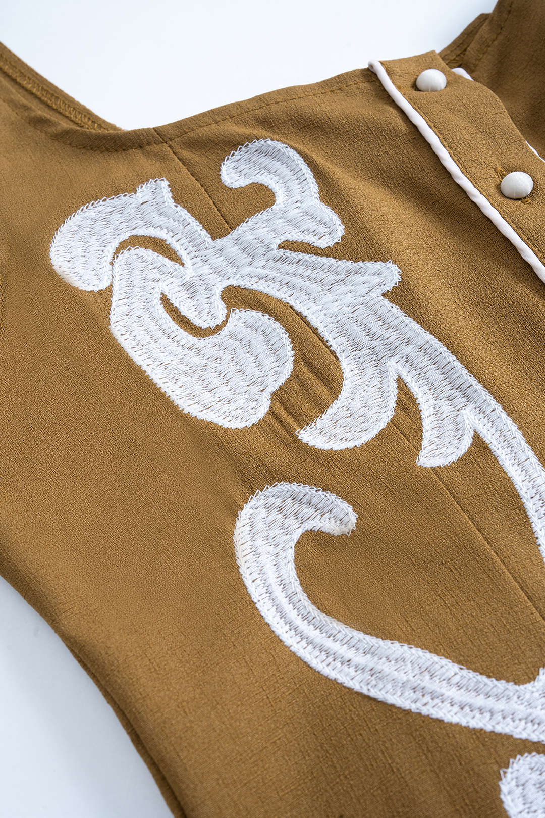 Pop Art Print Embroidery Sleeveless Tank Midi Dress