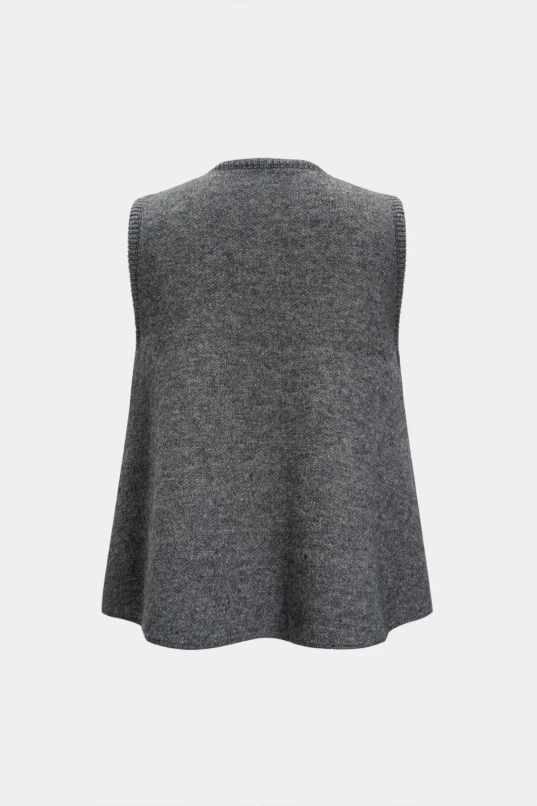 Solid Side Button Knit Vest