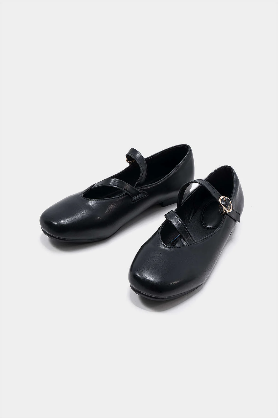 Leather Round Flat Shoes