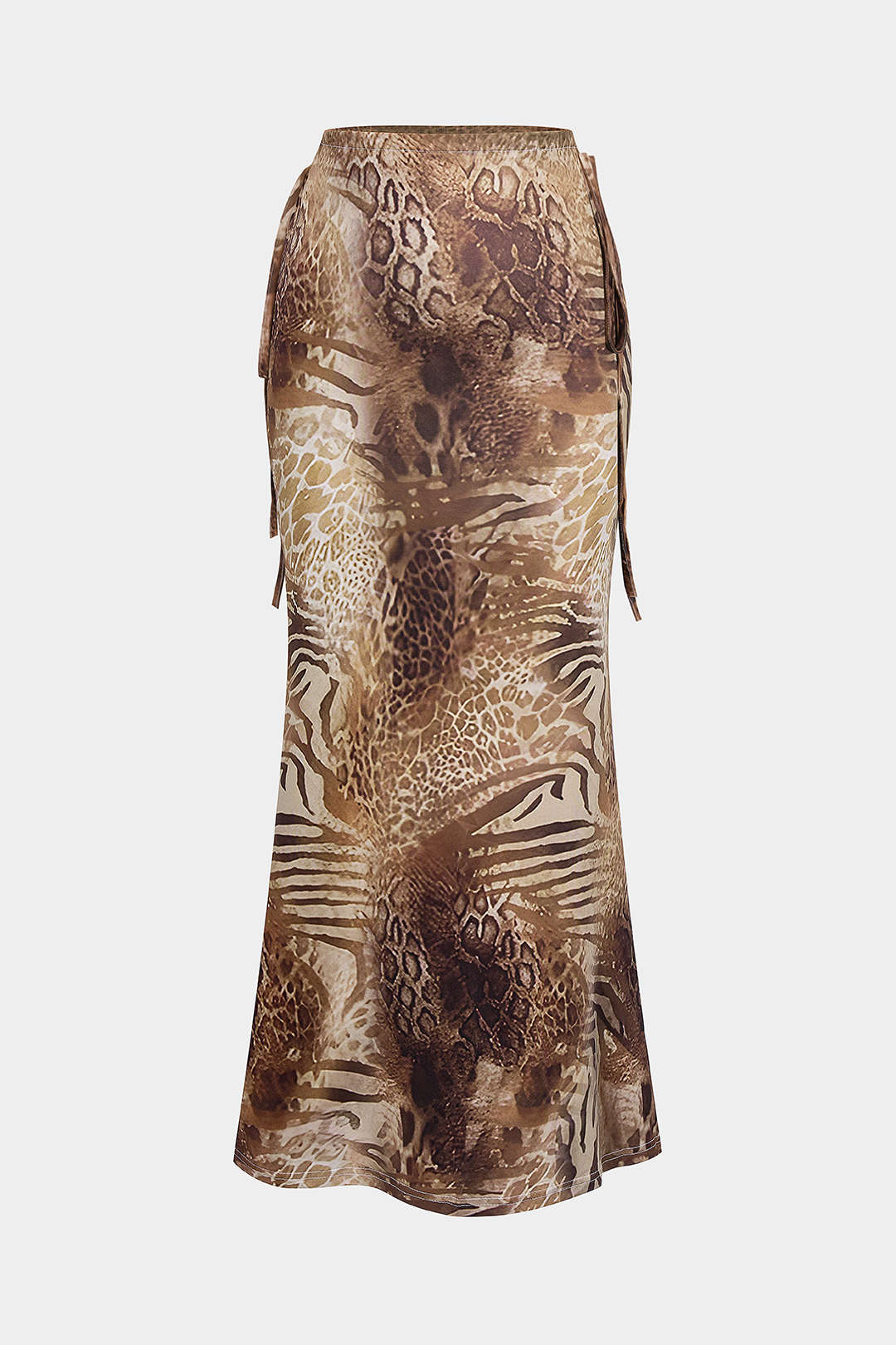 Leopard Print Ruched Skirt