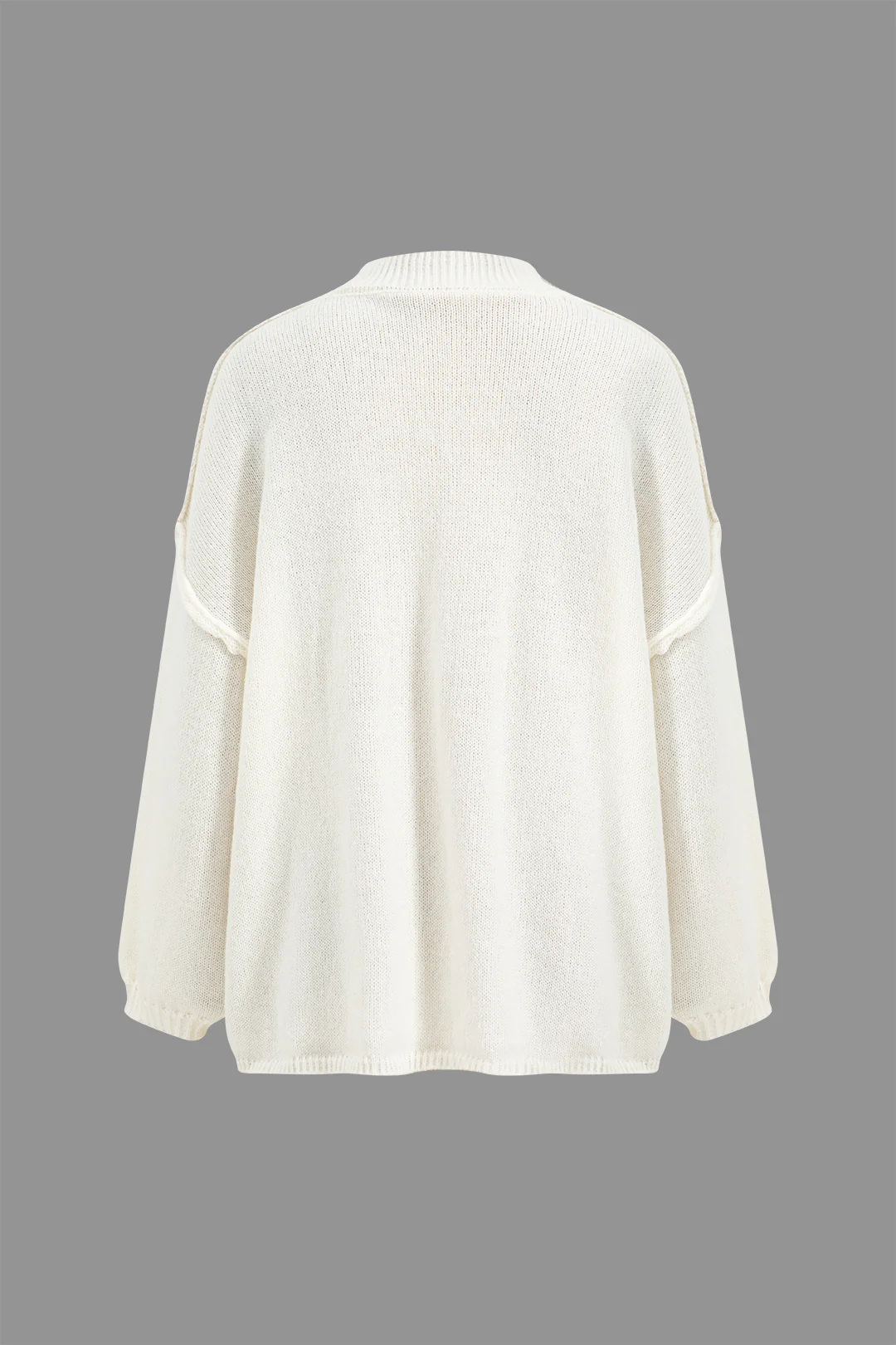 Button-Up Ribbed Knit Cardigan Sweater