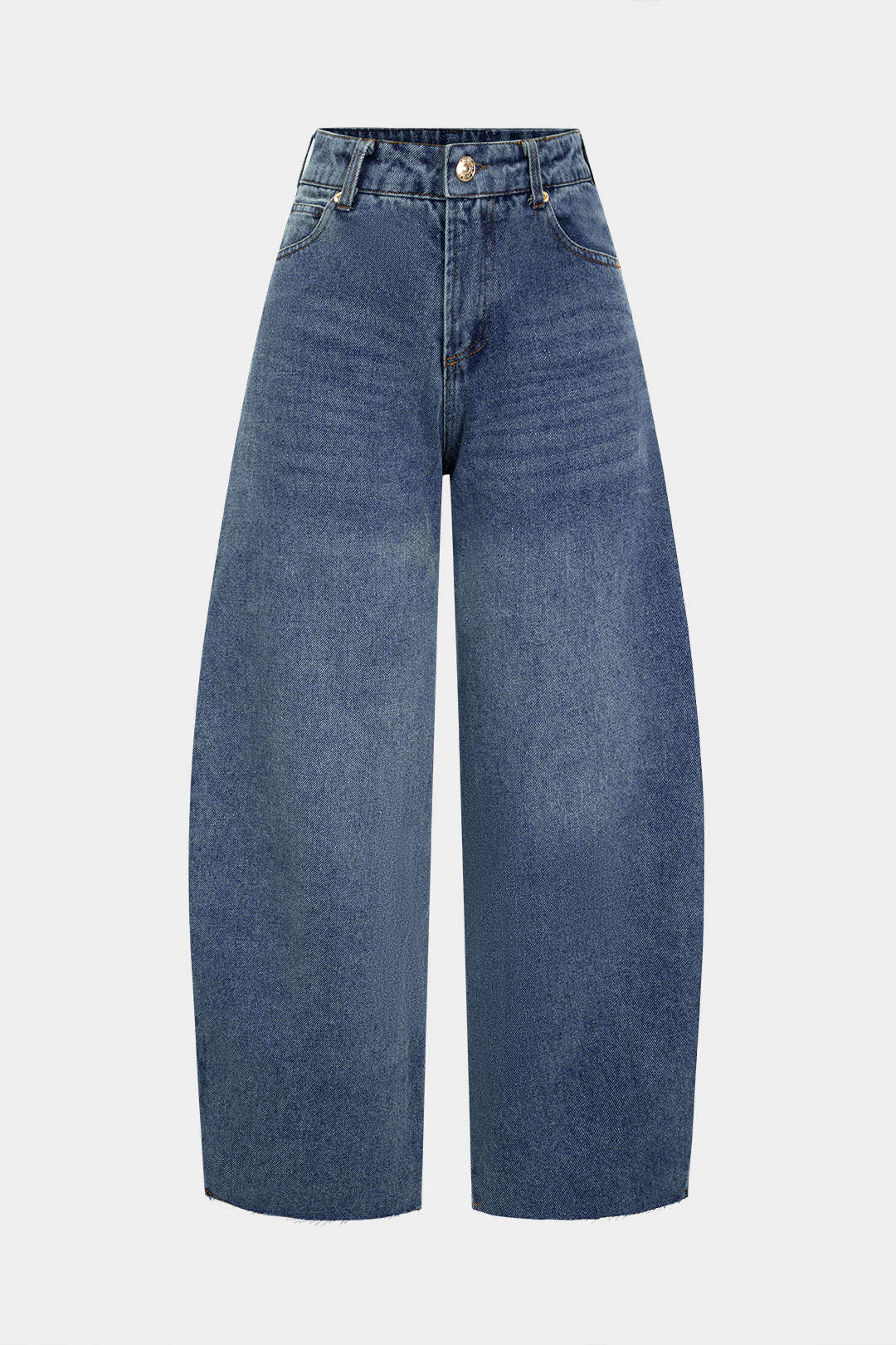 Low Waist Denim Barrel Jeans