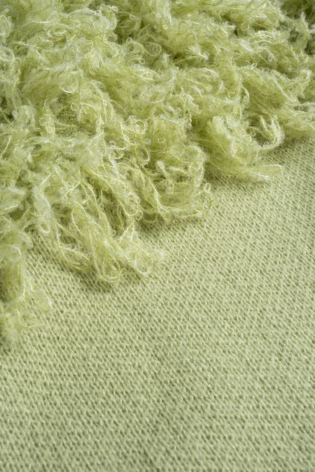 Knit Off-the-Shoulder Fringe Long-Sleeve Top