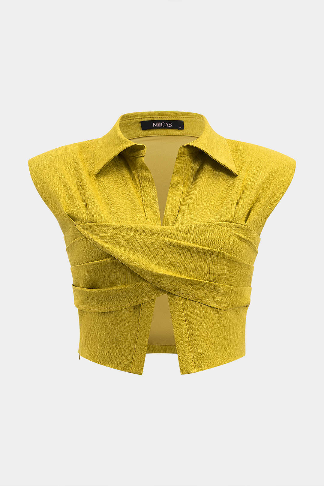 Plus Size Linen V-Neck Ruched Tank Top