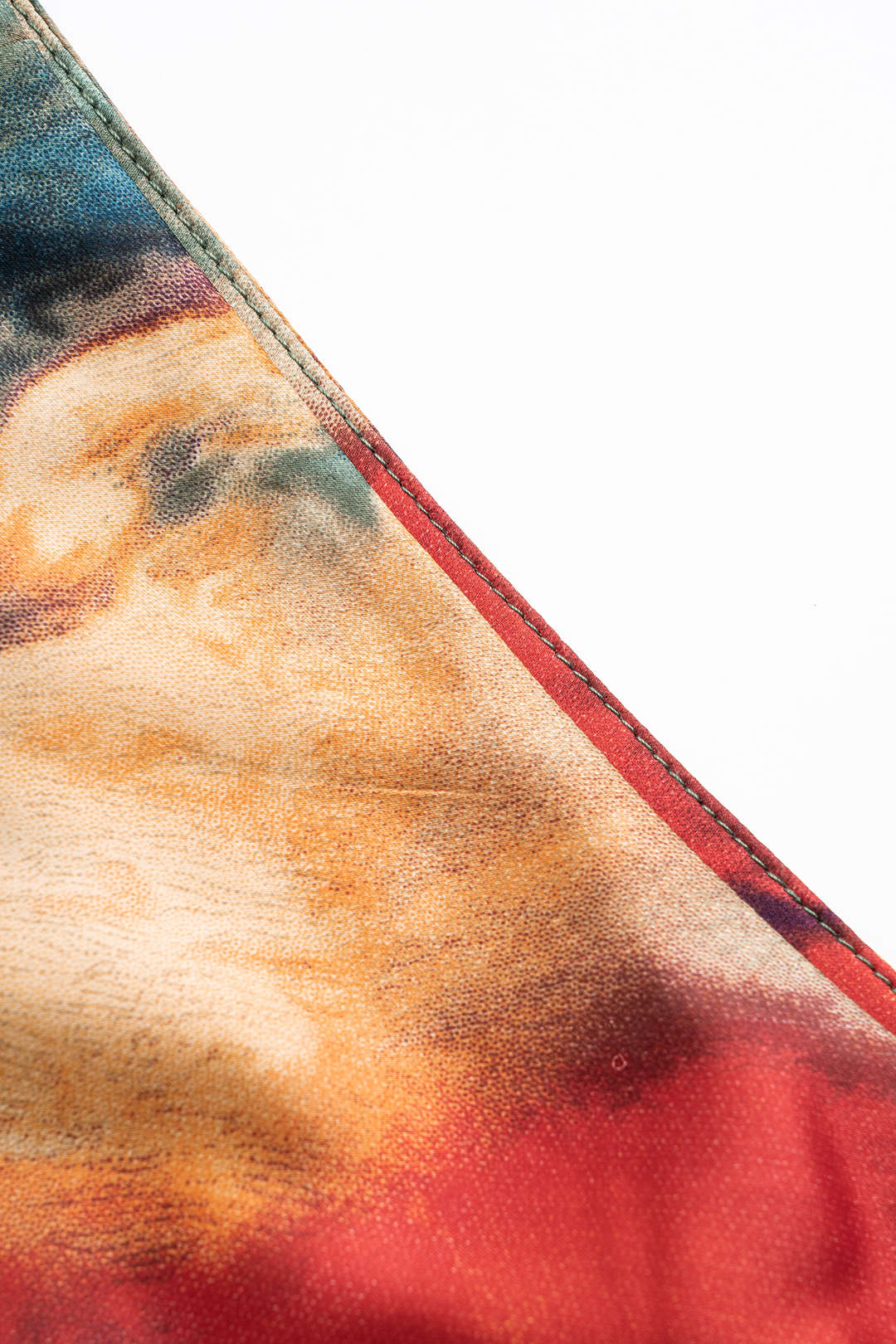 Abstract Tie-Dye Printed Satin Skirt