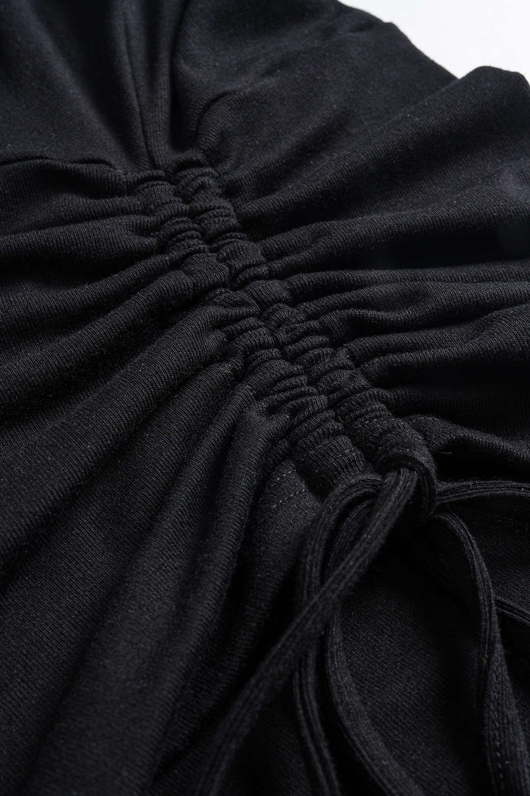 Plus Size Denim Drawstring Patchwork Crop Top