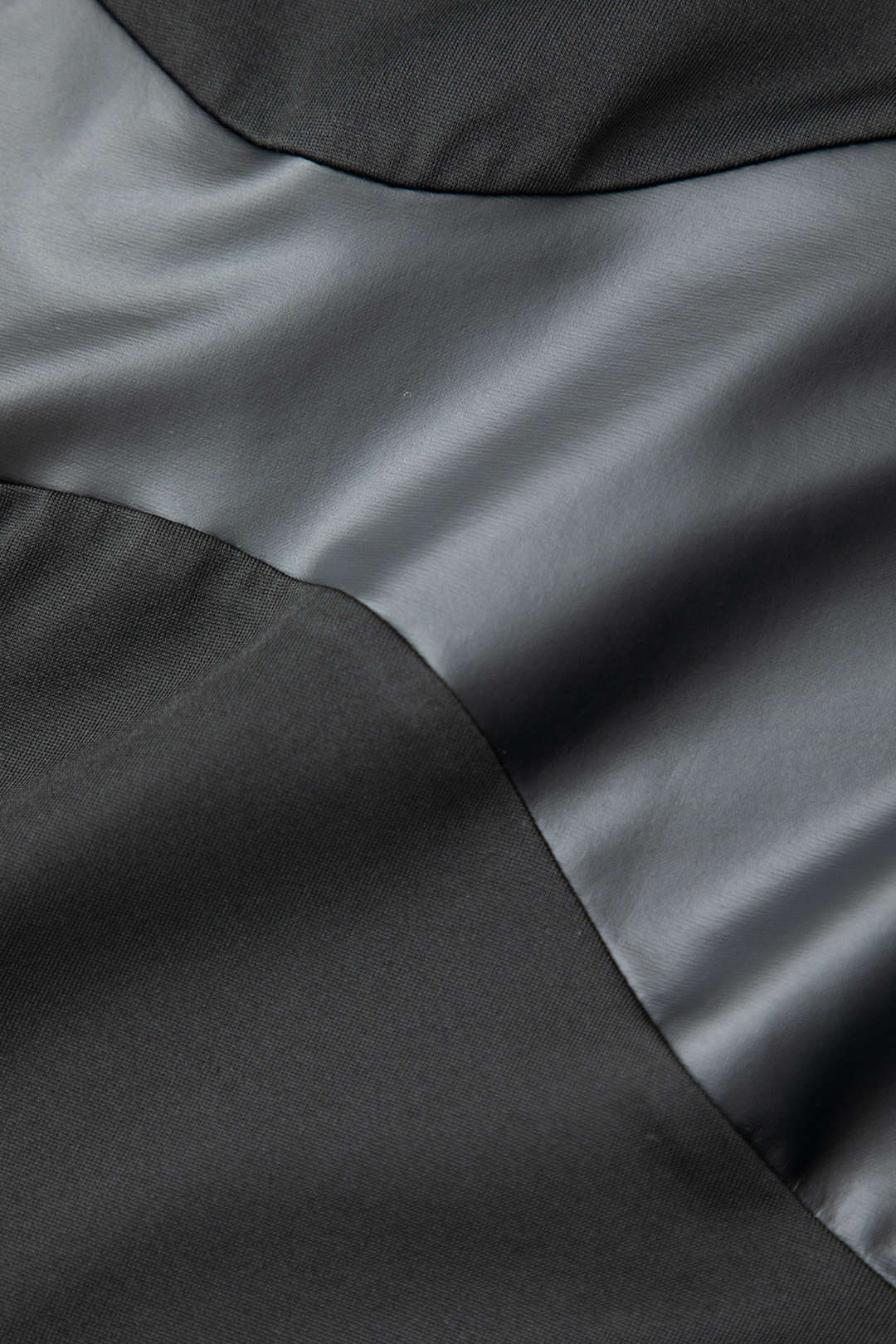 Mock Neck Faux Leather Panel Long Sleeve Bodysuit