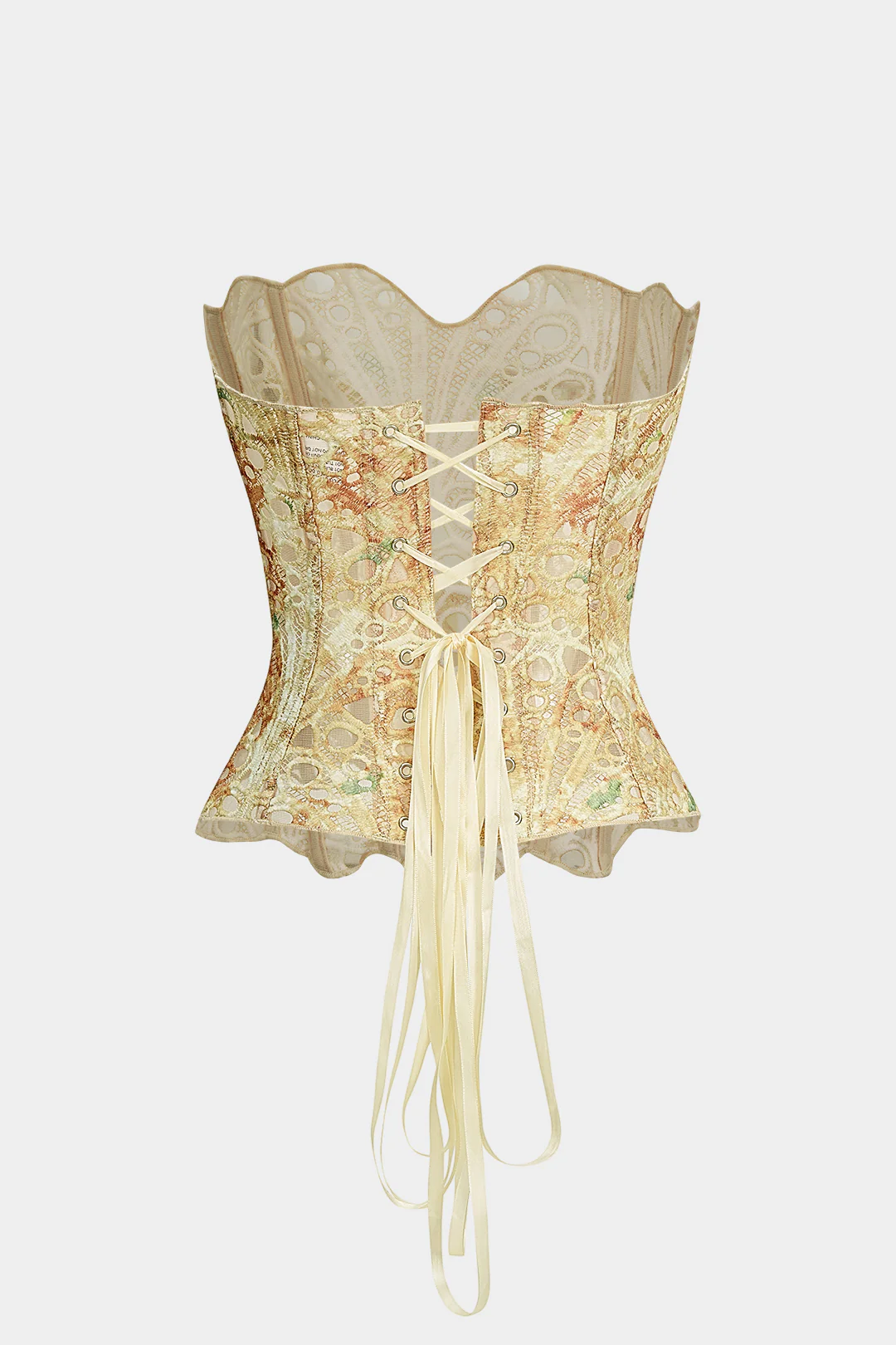 Contrasting Print Tie-Back Cut-Out Tube Top