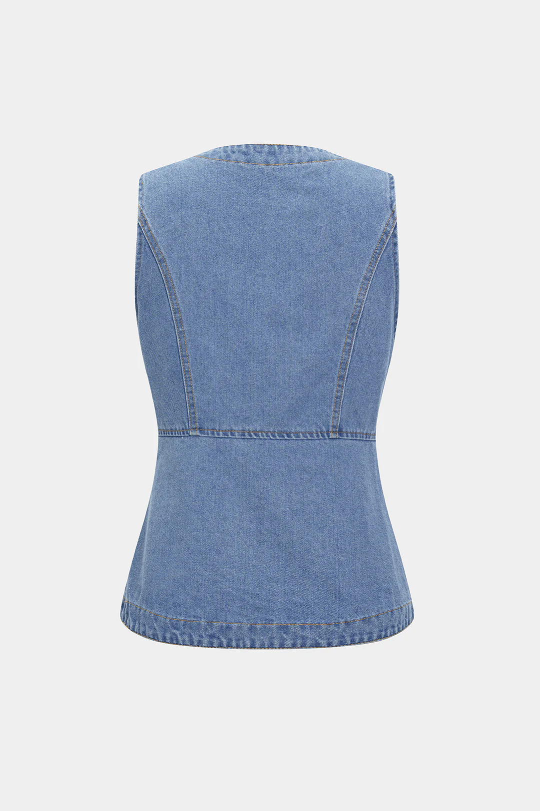 Denim Button Pocket Vest