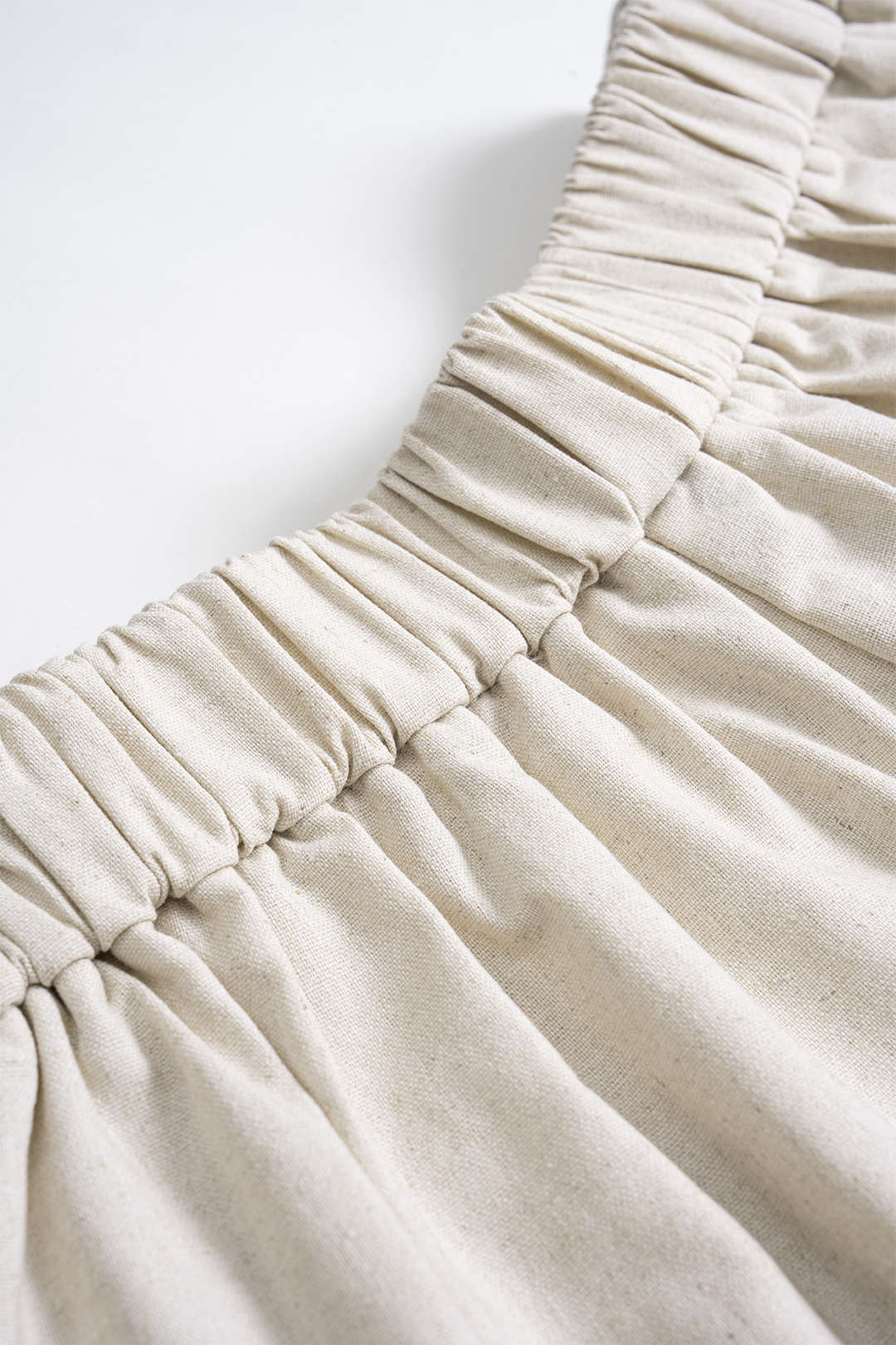 Linen Shirred Tank Top and Ruched Shorts Outfit Set