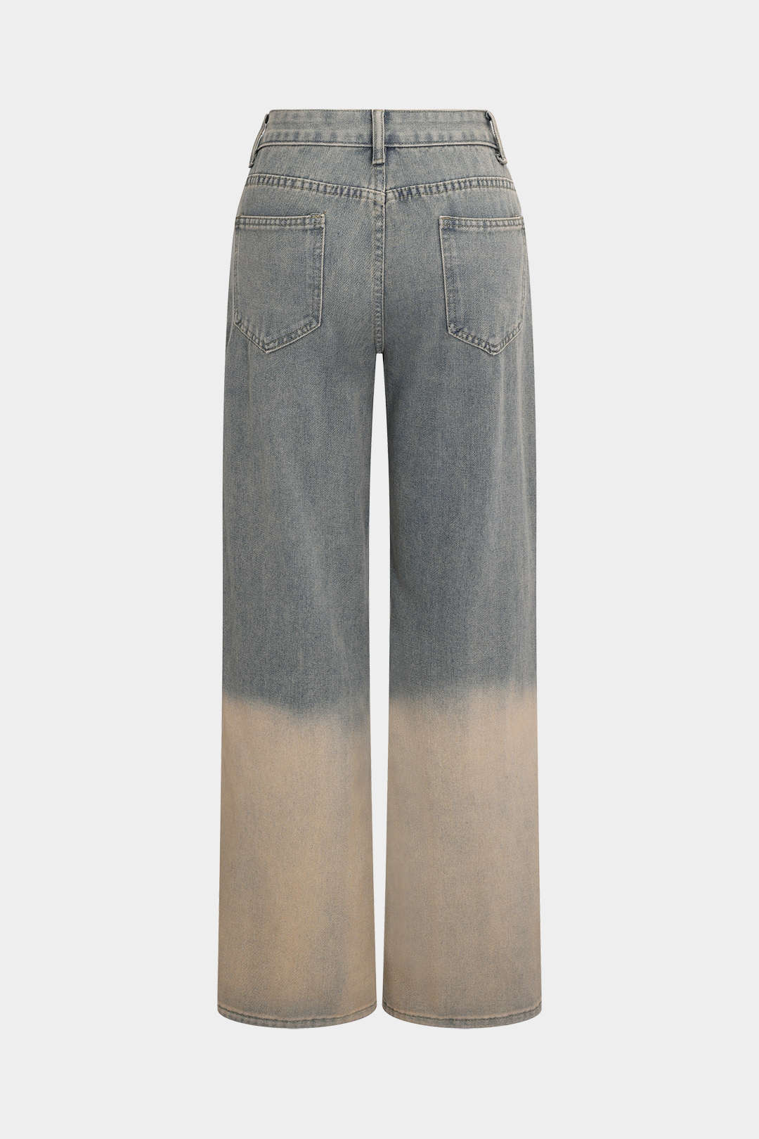 Faded Straight Leg Denim Jeans