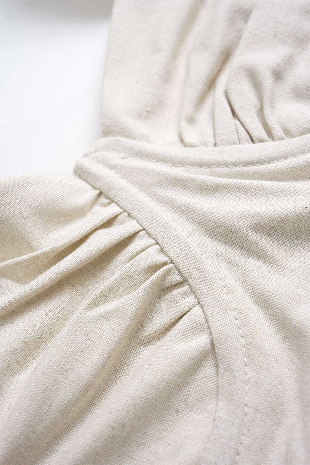 Linen Shirred Tank Top and Ruched Shorts Outfit Set