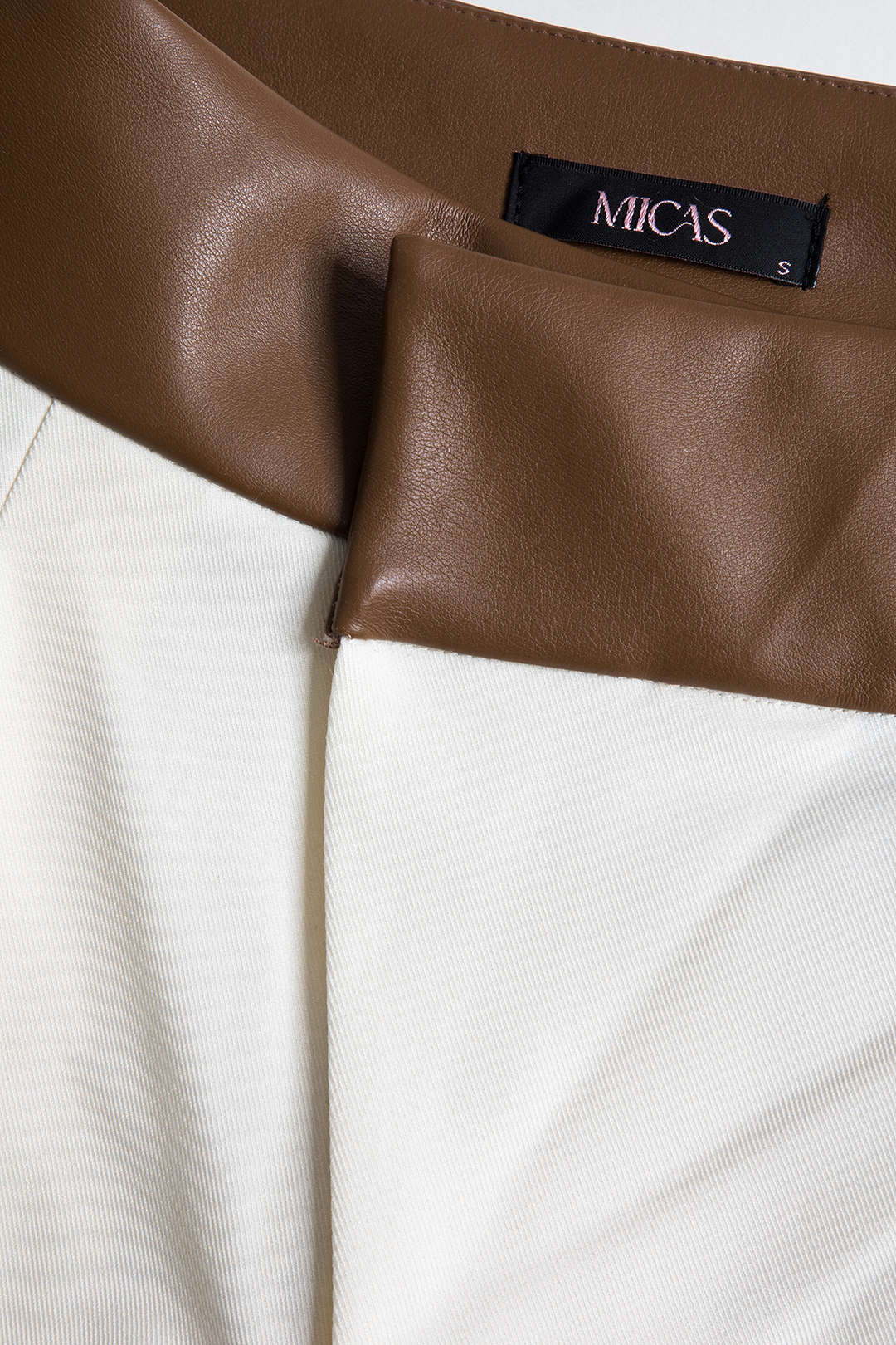 Faux Leather Patchwork Pants