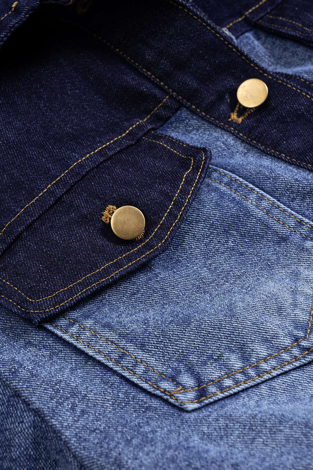 Contrast Button Frayed Denim Jacket