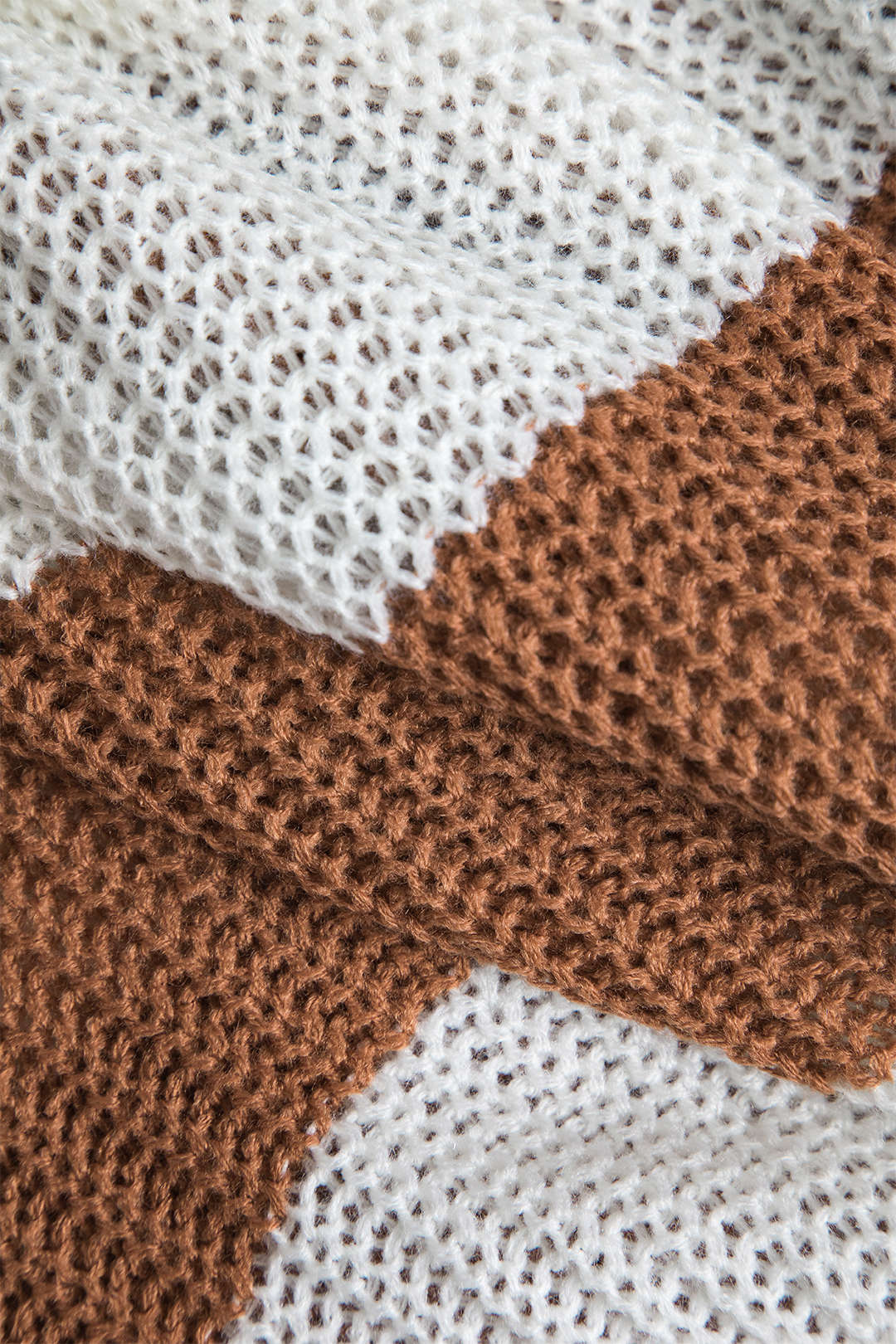 Plus Size Stripes Knit Long-Sleeve Top