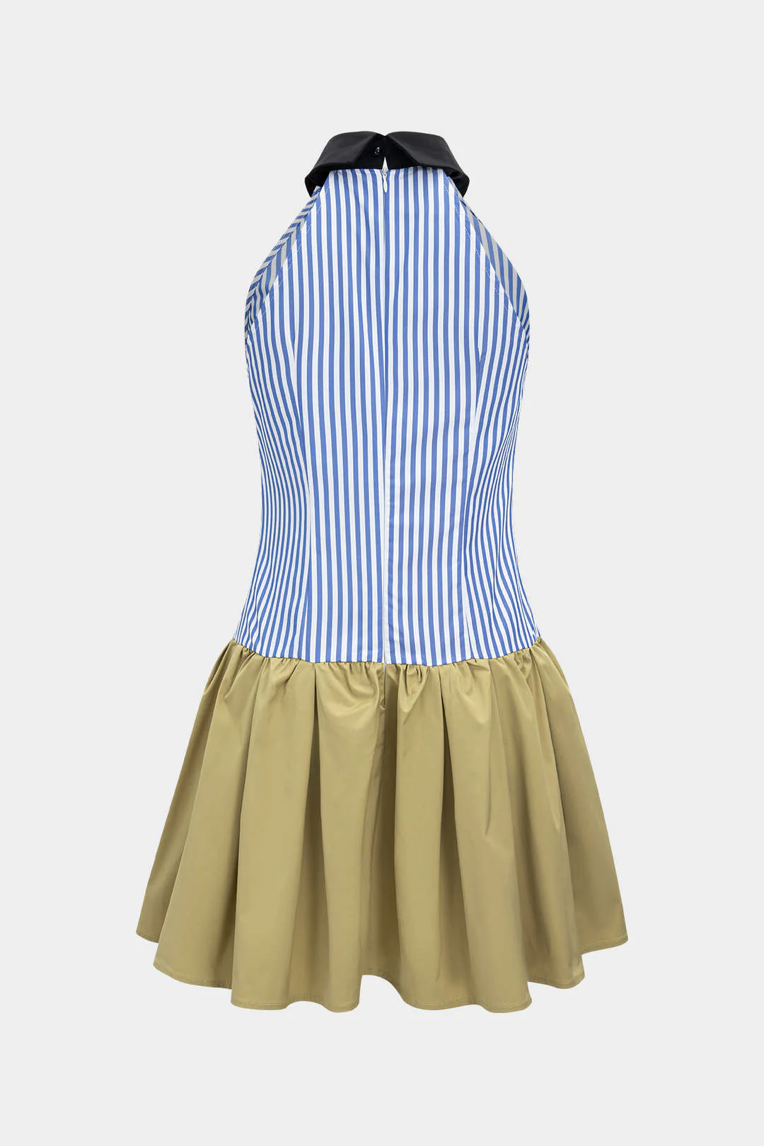 Patchwork Sleeveless Short Dress