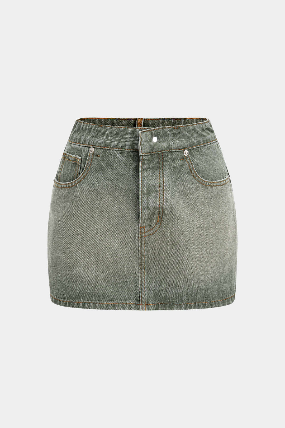 Reversible Denim Pocket Mini Skirt