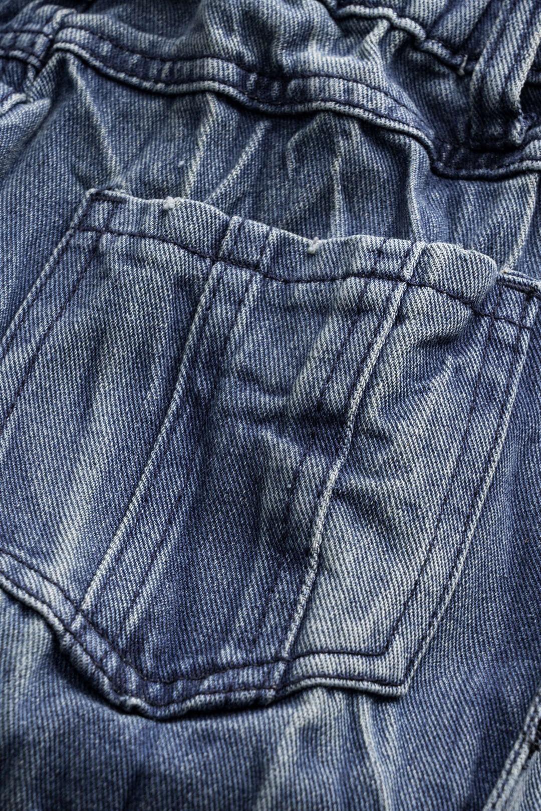 Denim Wide Leg Ruched Jeans