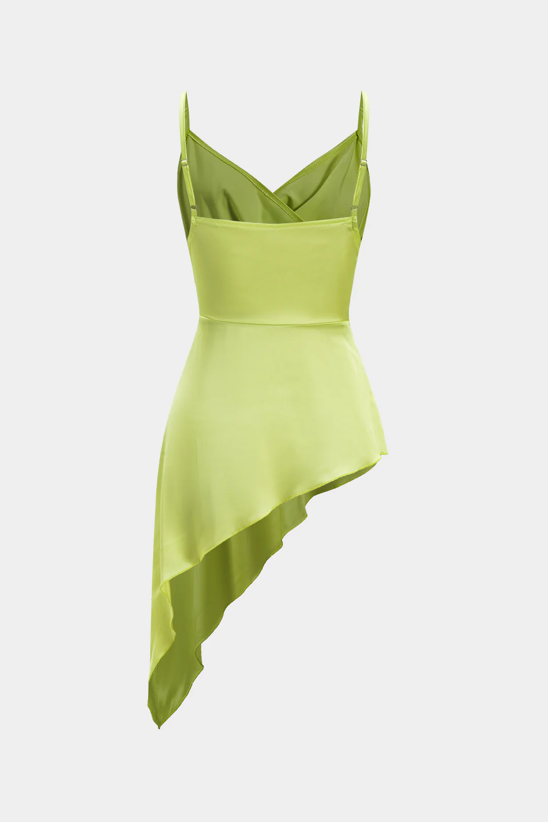 Satin Ruched Slip Mini Dress and Paisley Print Wide Leg Trousers Ensemble