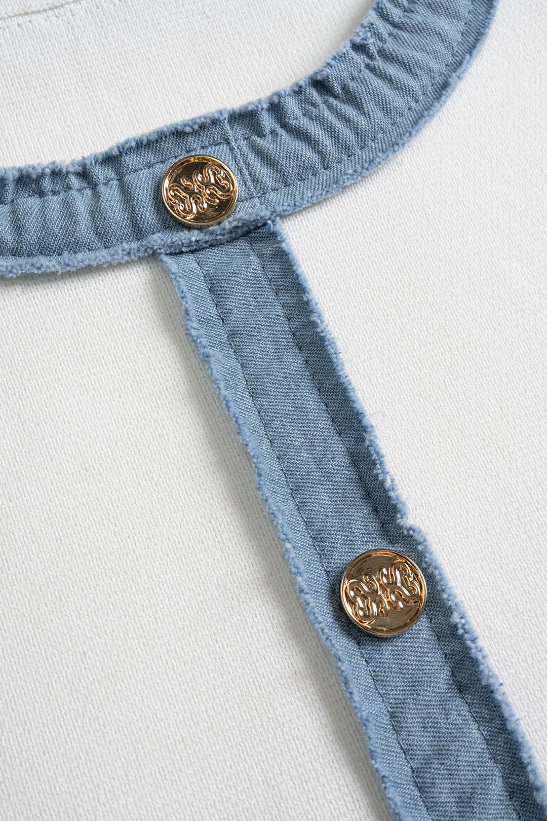 Knit Textured Button Patchwork Sleeveless Top