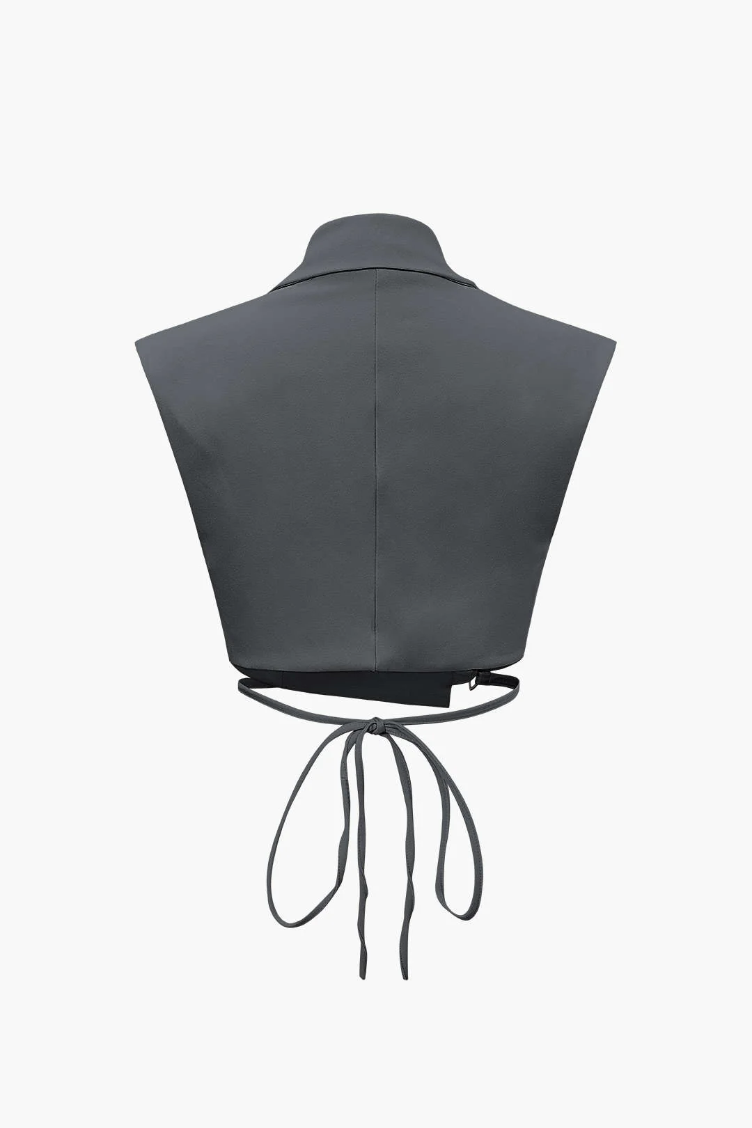 Notched Lapel Tie Back Vest and Straight Leg Suit Pants Combo