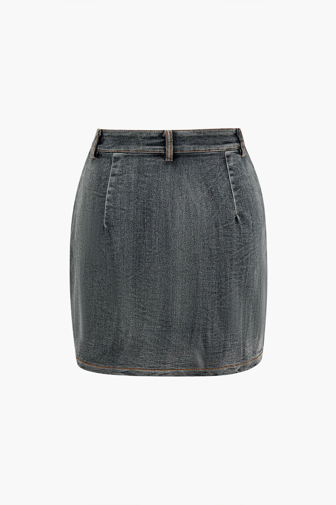 Denim Tie Up Halter And Mini Skirt Set