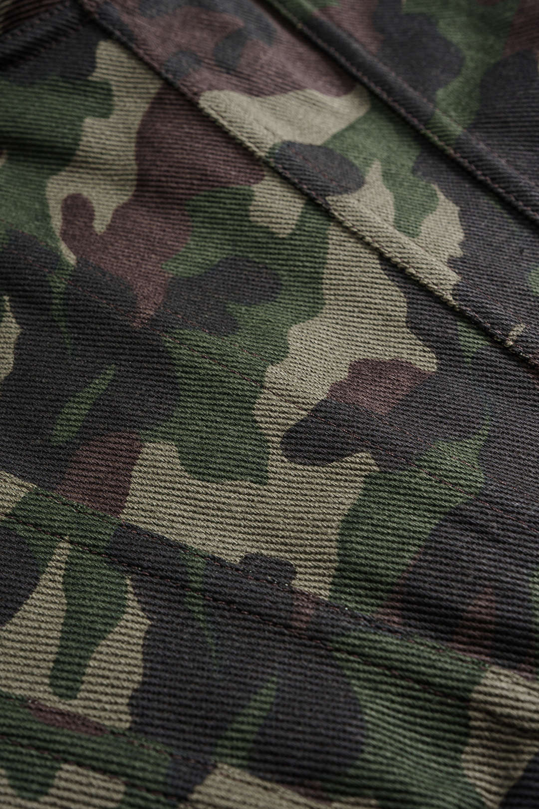 Camo Print Zipper Corset Cami Top