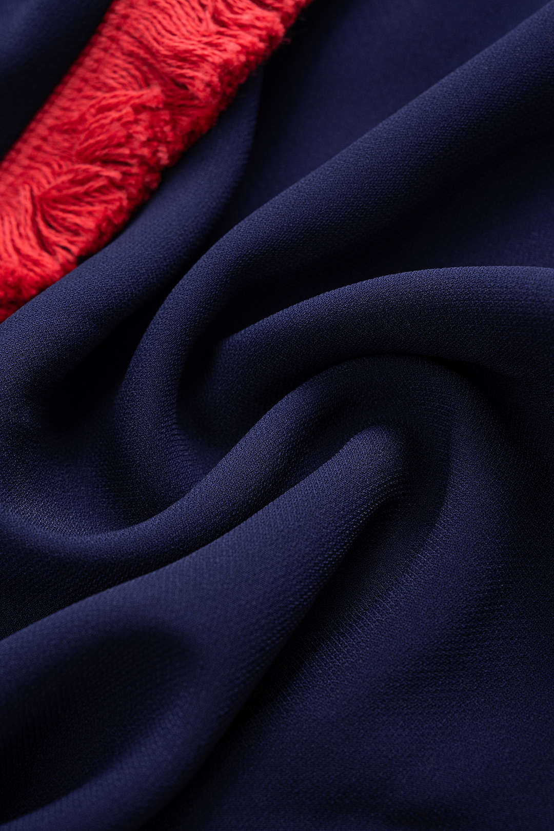 Chiffon Patchwork Contrast Fringed Sleeveless Maxi Dress