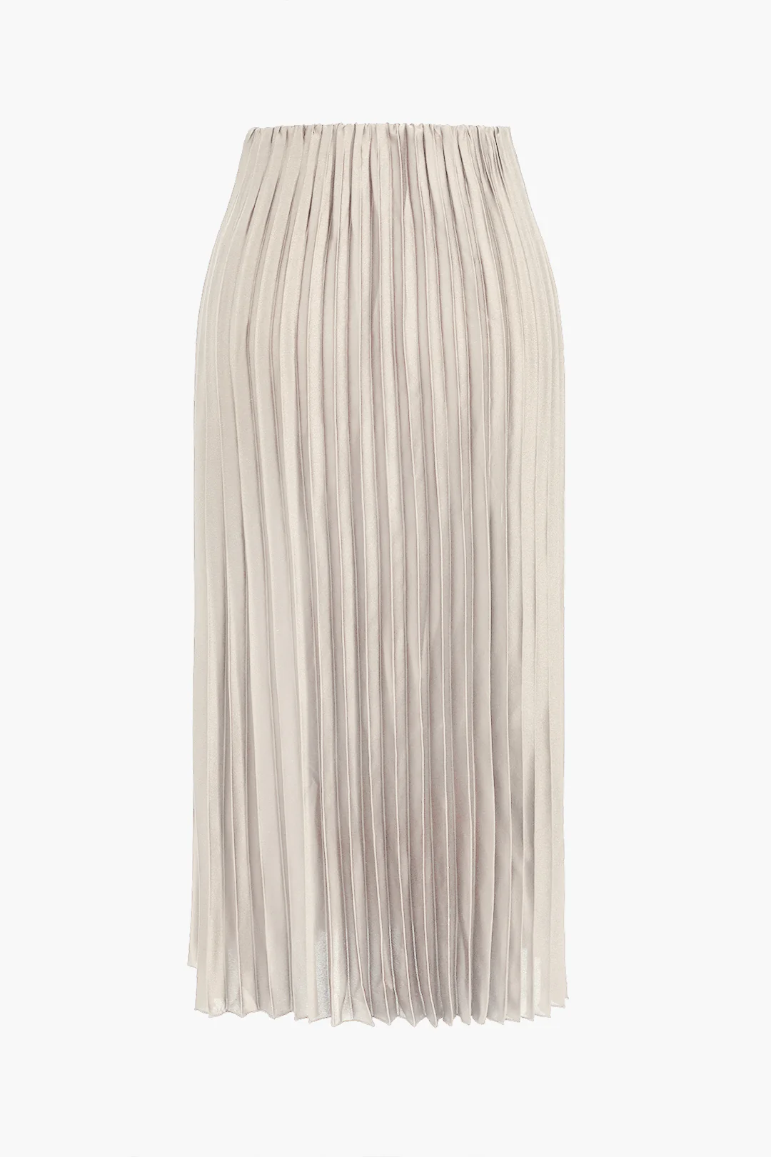 Pleated Satin Skirt