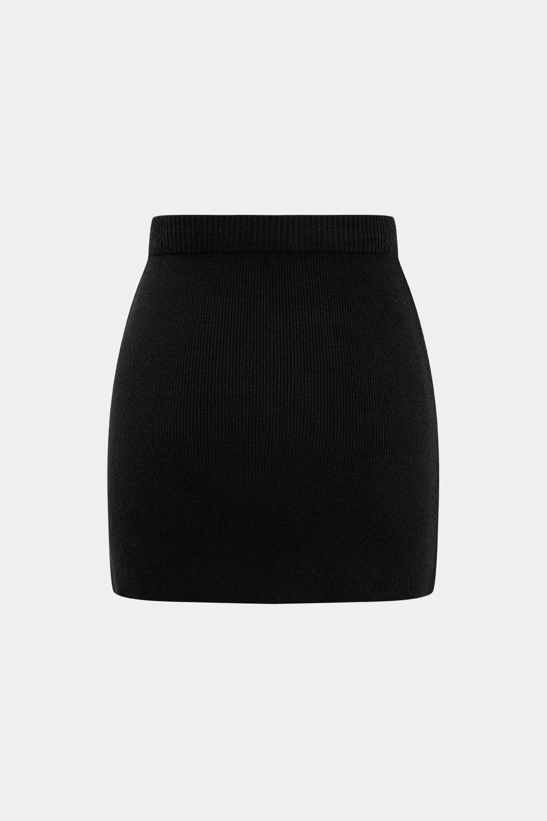 Simple Solid Knit Mini Skirt