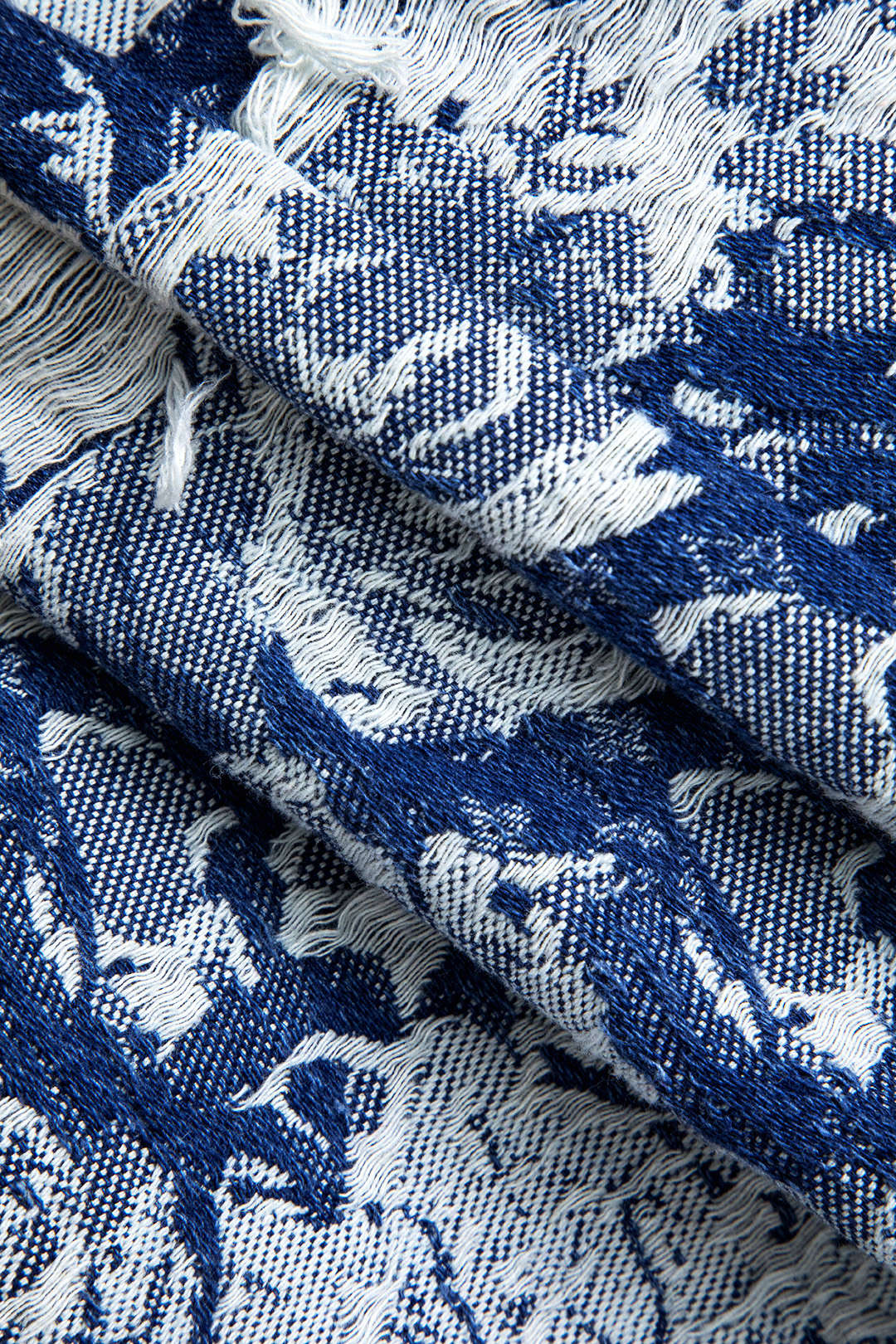 Floral Pattern Buttoned Denim Dress