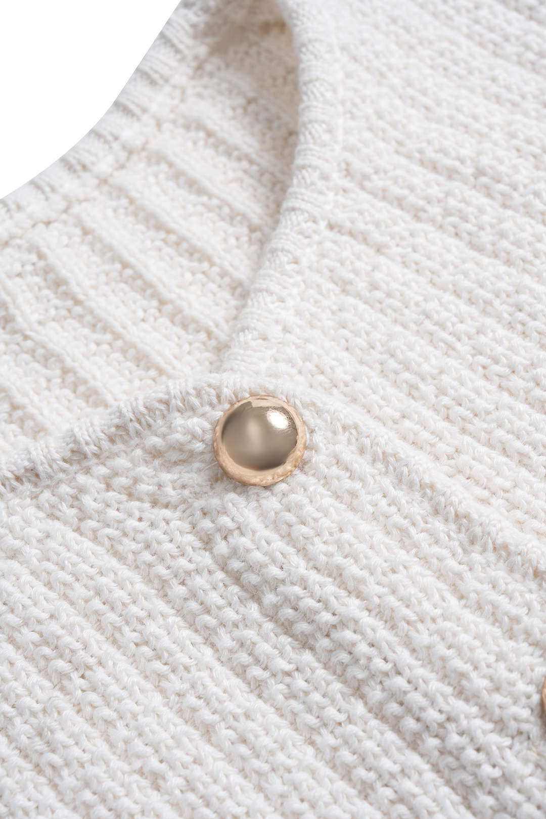 Knit Button Short-Sleeve Top