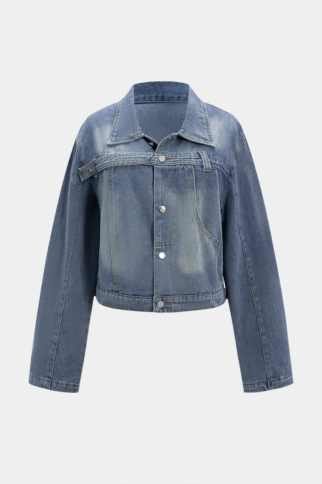 Denim Washed Button Jacket