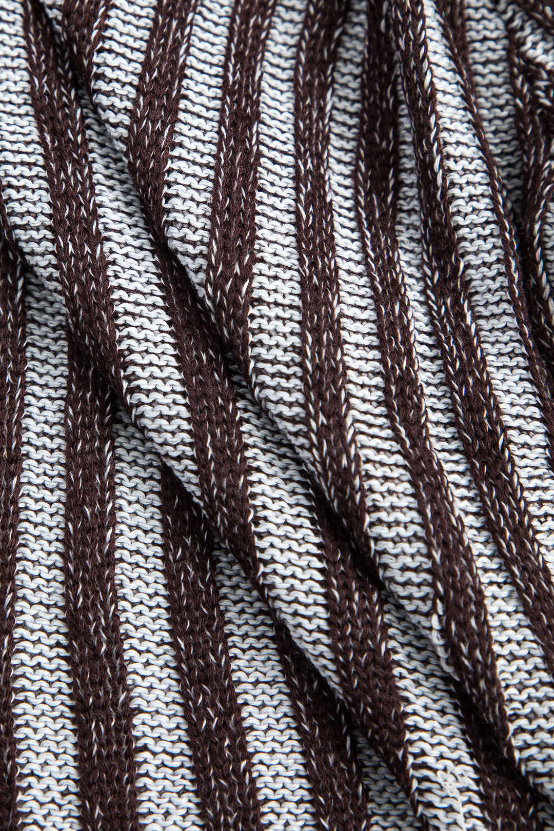 Striped Knit Button-Up Top and Shorts Set