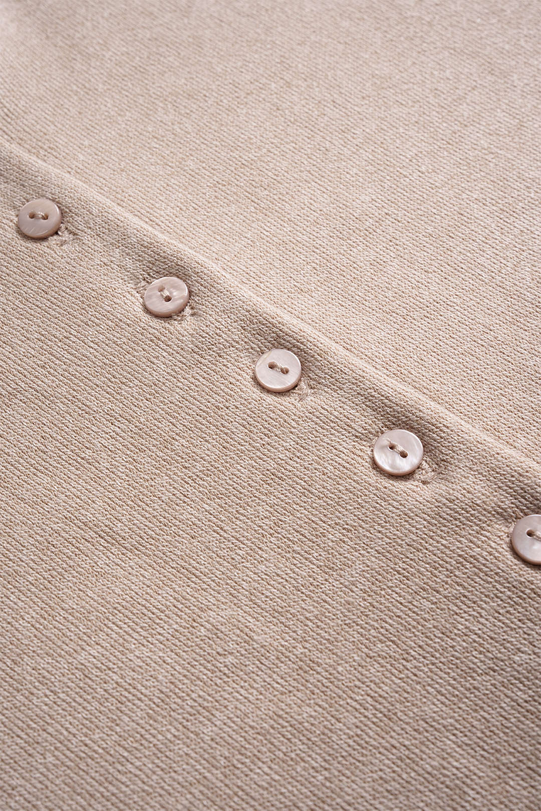 Buttoned V-Neck Short-Sleeve Mini Dress