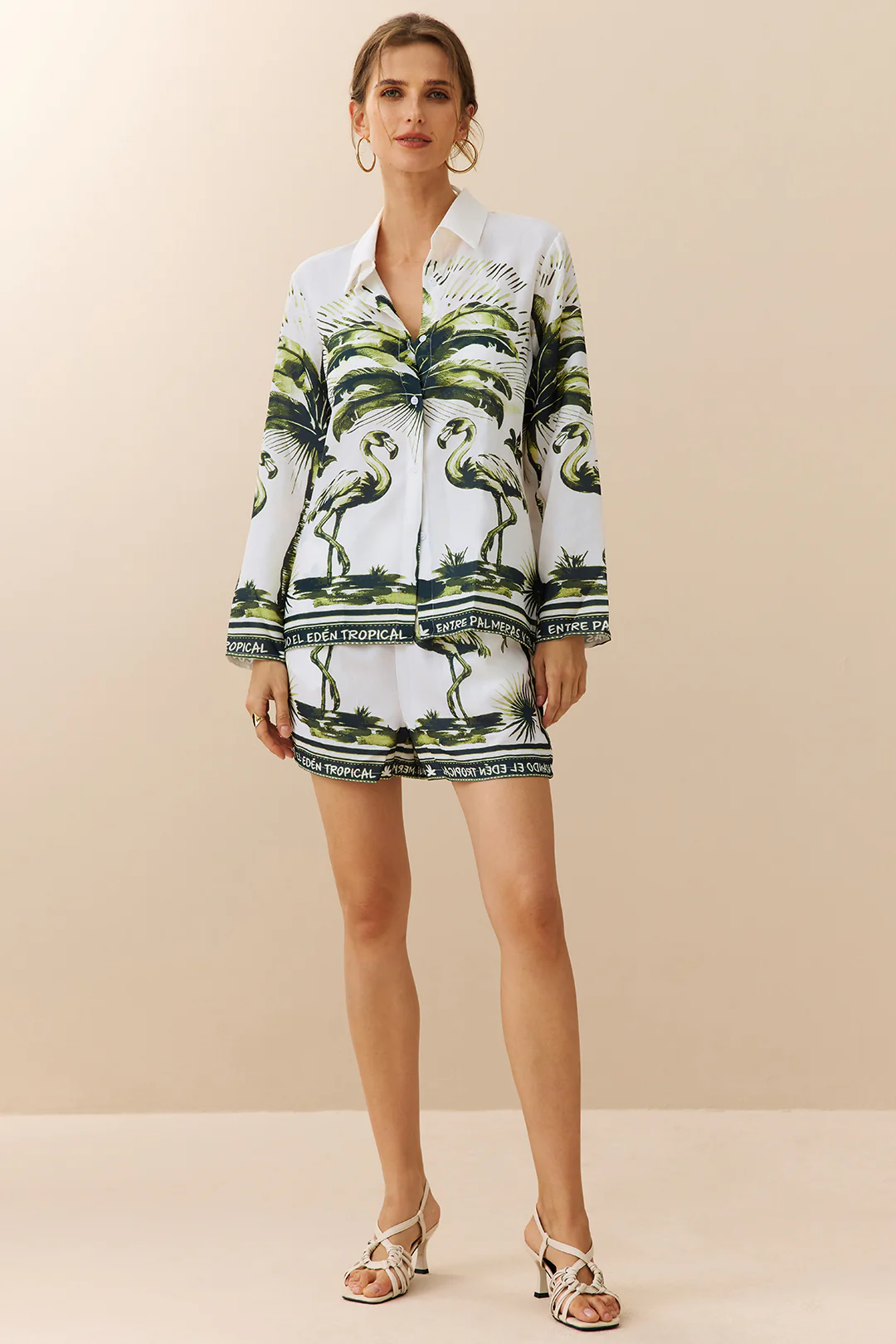 Tropical Floral Print  Shorts