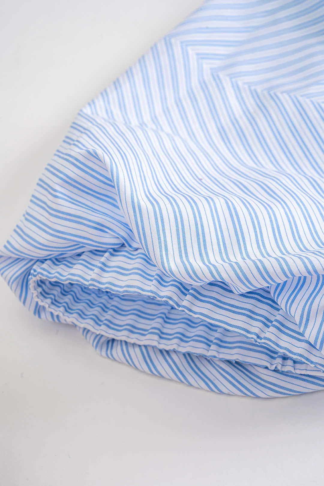 Striped Print Button Pocket Short-Sleeve Mini Dress