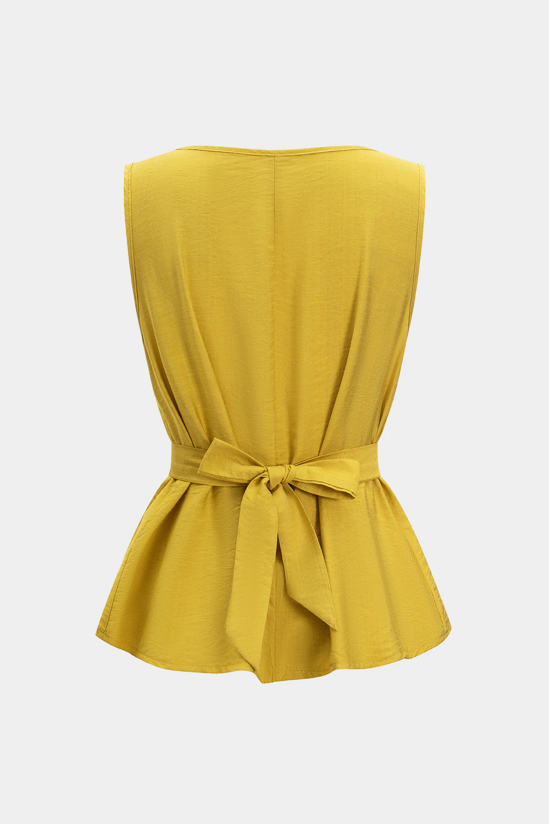 Linen Tie Sleeveless Tank Top