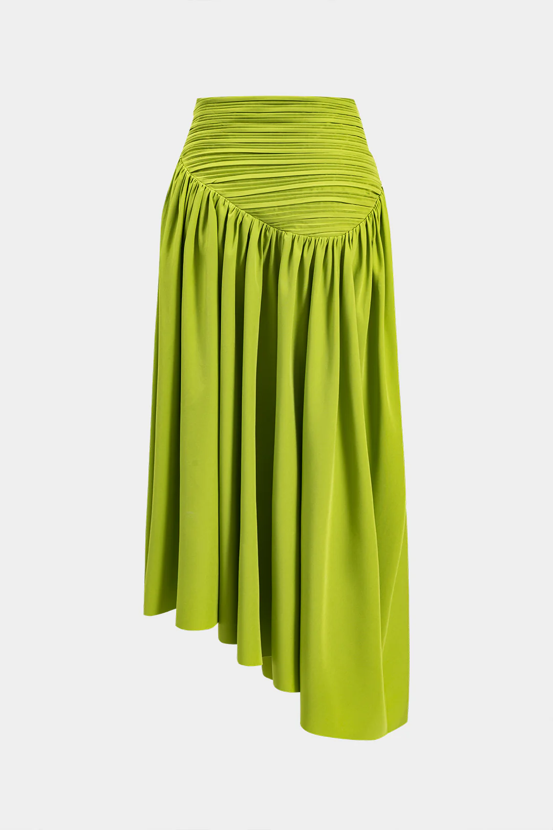 Pleated Asymmetrical Skirt