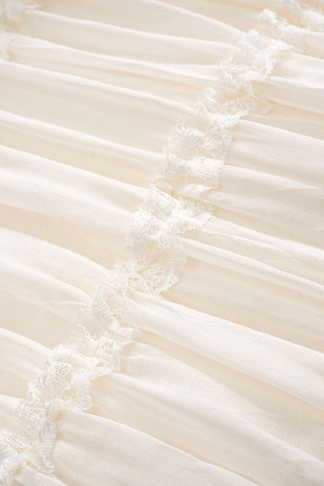 Chiffon Scallop Edge Short Sleeve Top And Tie-Up Skirt Set