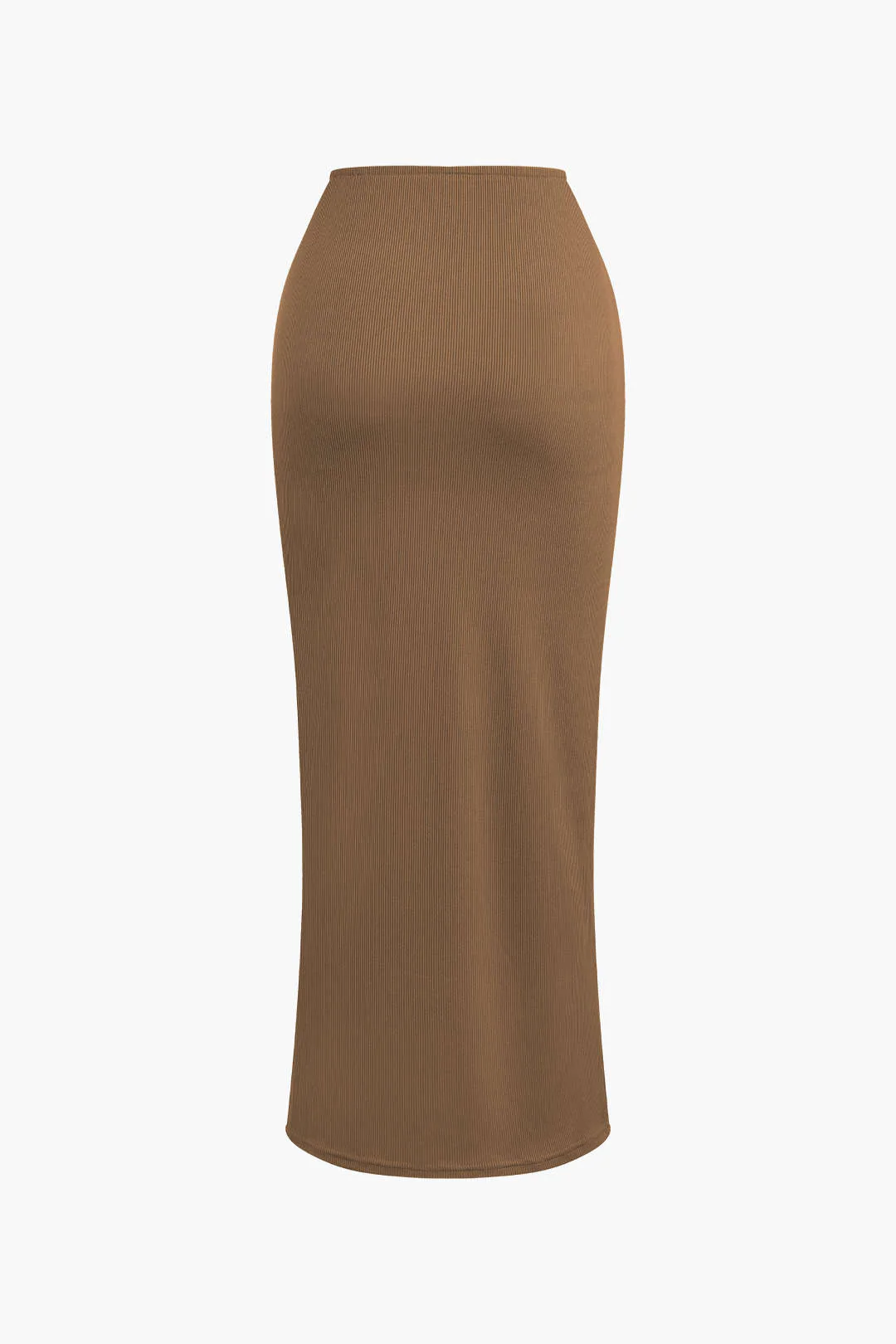 Asymmetrical Twist Top and High-Waist Maxi Skirt Outfit Set