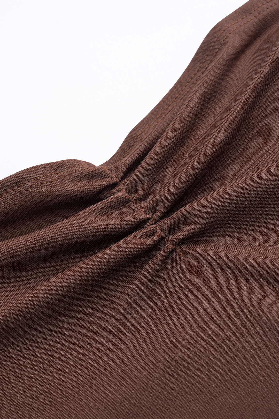 Strapless Sleeveless Ruched Tie Front Maxi Dress With Scarf