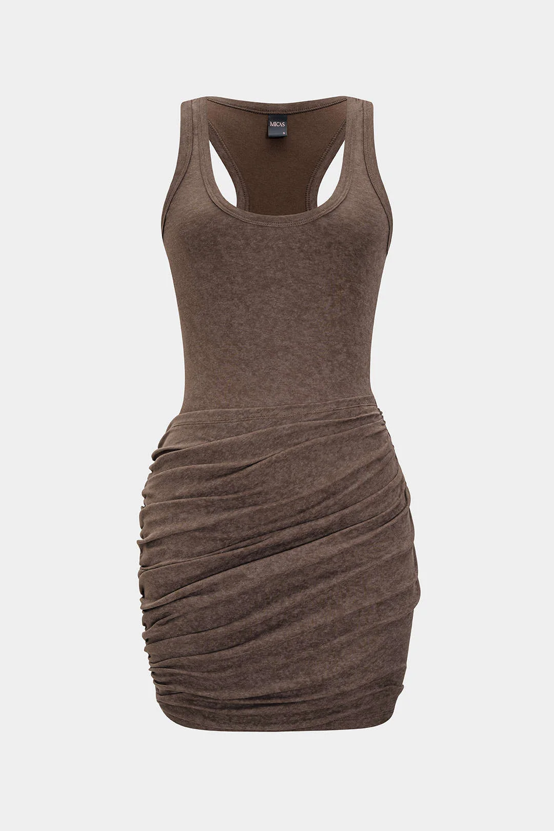 Ruched Tank Sleeveless Mini Dress