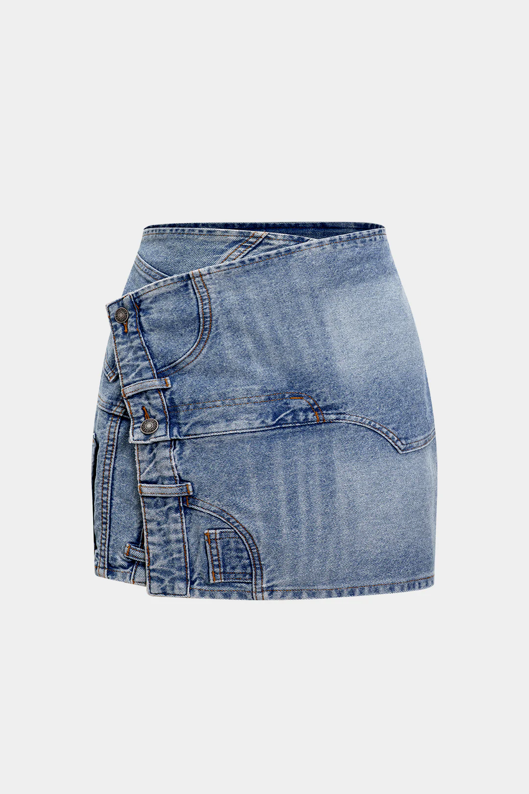 Asymmetrical Denim Skirt