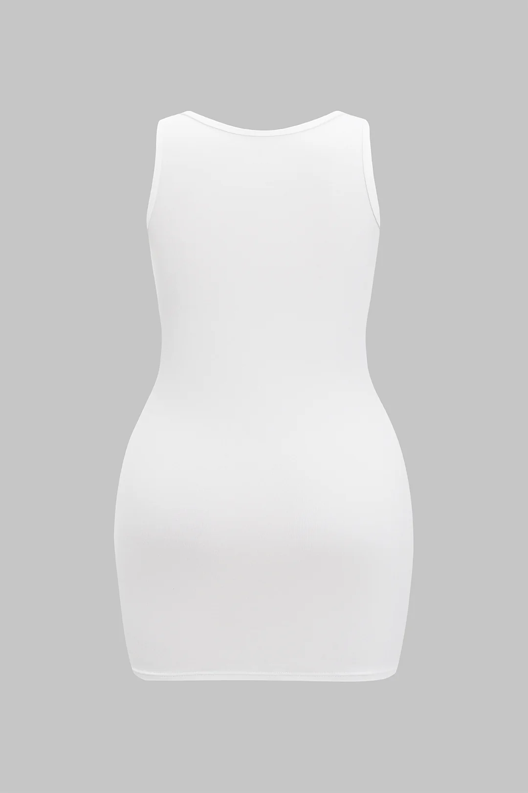 Plus Size Denim Patchwork Sleeveless Mini Dress