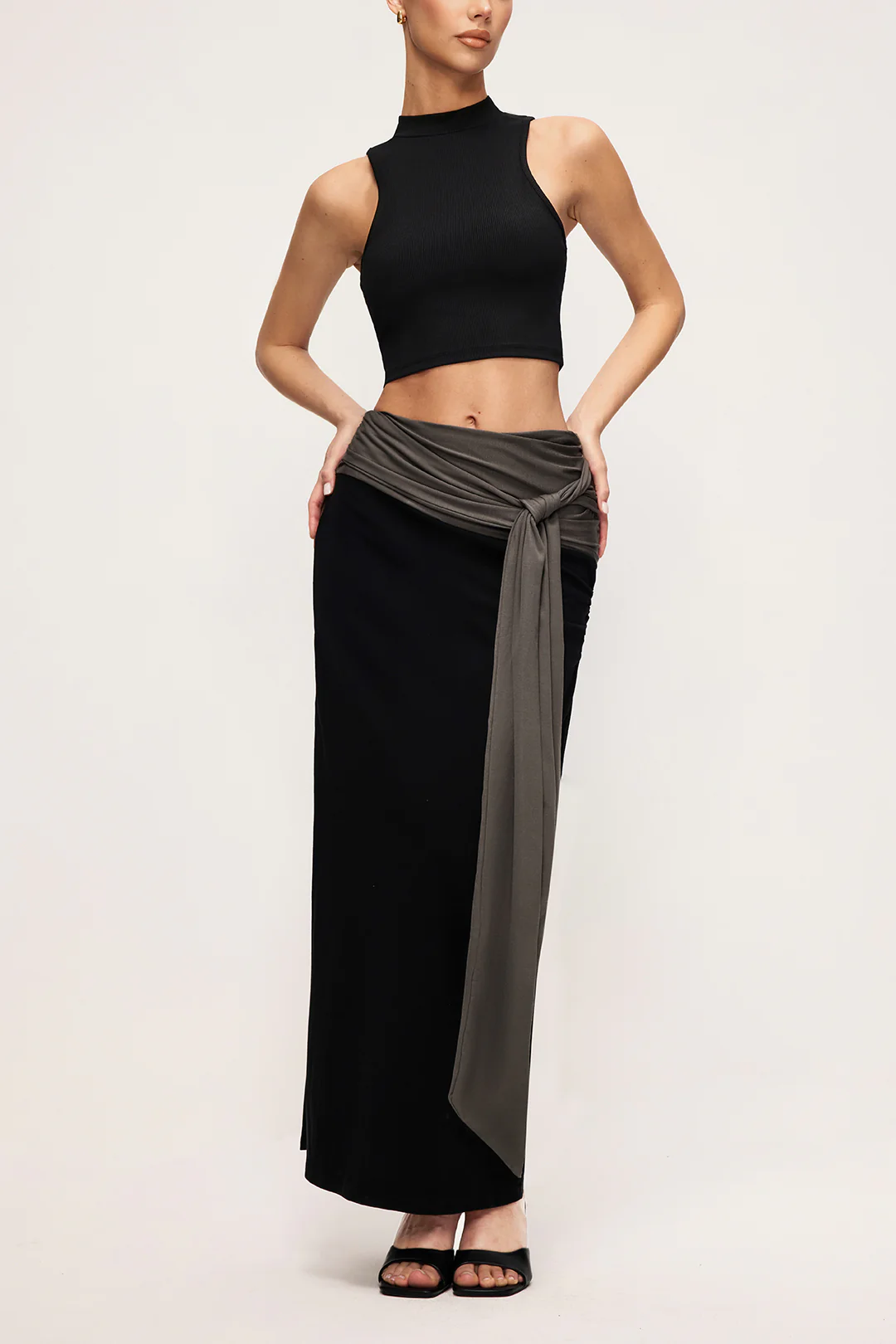 High Waist Tie-Up Skirt