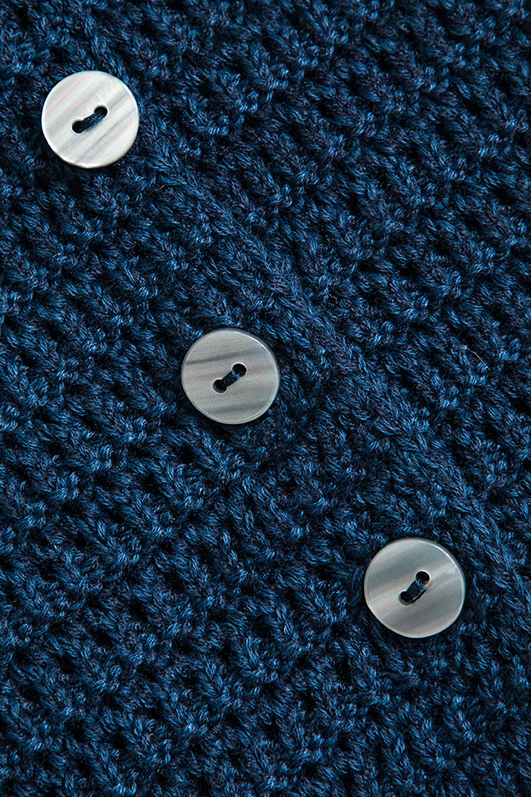 Knitted Button Asymmetric Long-Sleeve Top