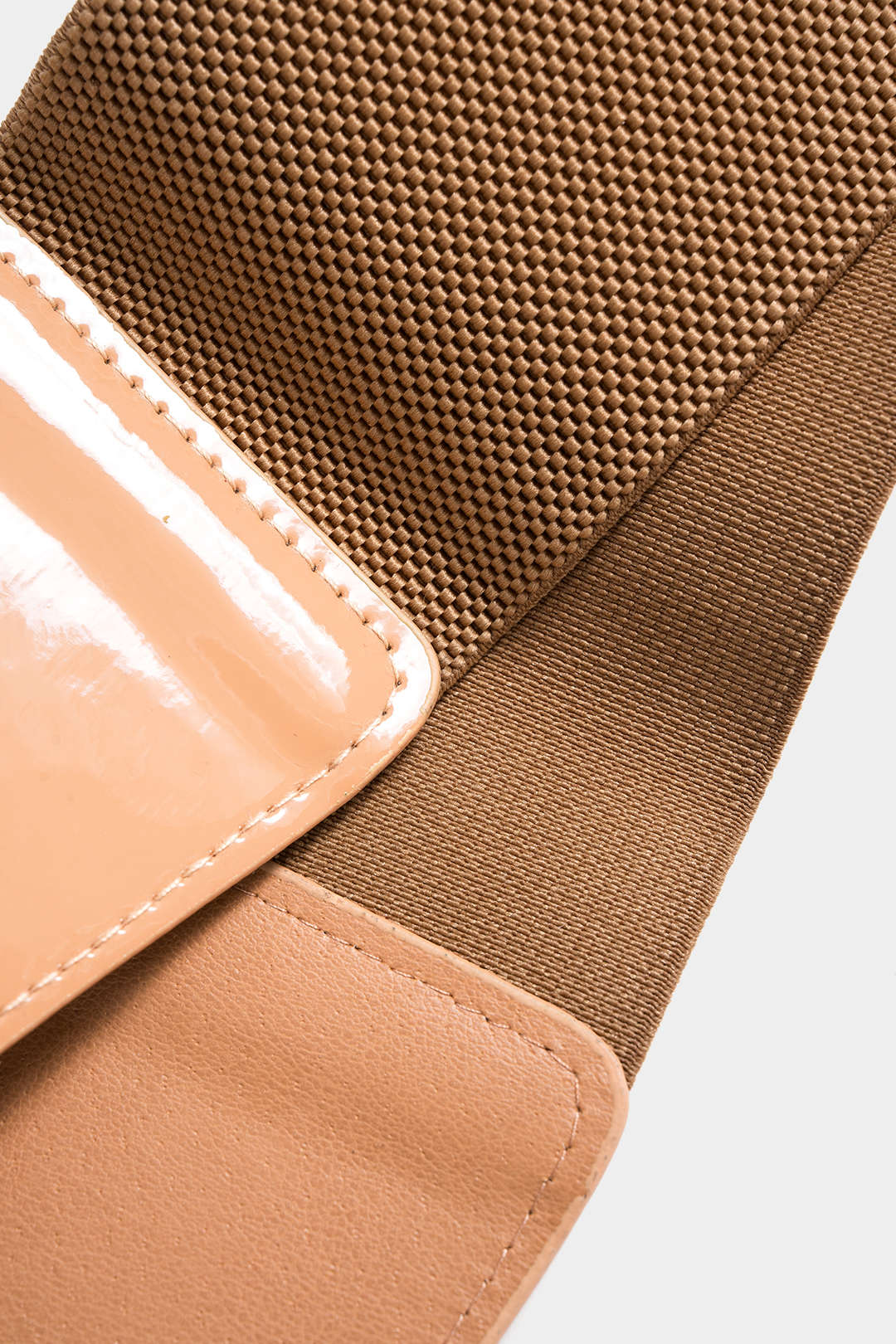 Faux Leather Buckled Waist Corset