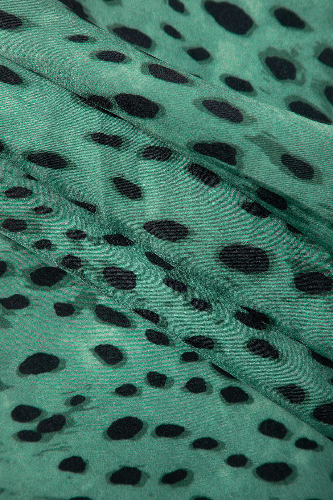 Leopard Print Drawstring Split Skirt